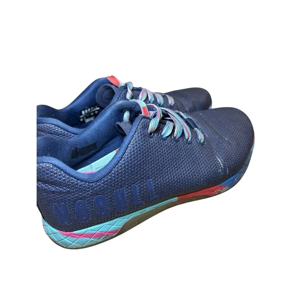 NOBULL Lightning Lightweight‎ Trainer Navy Multicolor Womens 7.5 Men's 6 Rainbow